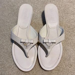 Prada kitten heel thong sandal